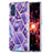 Silicone Candy Rubber Gel Fashionable Pattern Soft Case Cover Y01B for Samsung Galaxy S20 FE 4G Purple