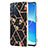 Silicone Candy Rubber Gel Fashionable Pattern Soft Case Cover Y02B for Oppo Reno6 5G Black