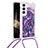 Silicone Candy Rubber Gel Fashionable Pattern Soft Case Cover Y02B for Samsung Galaxy S24 5G Purple