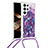 Silicone Candy Rubber Gel Fashionable Pattern Soft Case Cover Y02B for Samsung Galaxy S24 Ultra 5G Purple