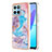 Silicone Candy Rubber Gel Fashionable Pattern Soft Case Cover Y03B for Huawei Honor 70 Lite 5G Blue