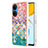 Silicone Candy Rubber Gel Fashionable Pattern Soft Case Cover Y03B for Huawei Honor X7 Colorful