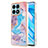 Silicone Candy Rubber Gel Fashionable Pattern Soft Case Cover Y03B for Huawei Honor X8a 4G Blue