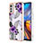 Silicone Candy Rubber Gel Fashionable Pattern Soft Case Cover Y03B for Motorola Moto E32s Purple