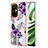 Silicone Candy Rubber Gel Fashionable Pattern Soft Case Cover Y03B for Oppo K11x 5G Purple