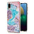 Silicone Candy Rubber Gel Fashionable Pattern Soft Case Cover Y03B for Samsung Galaxy A02 Blue