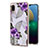 Silicone Candy Rubber Gel Fashionable Pattern Soft Case Cover Y03B for Samsung Galaxy A02 Purple