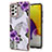 Silicone Candy Rubber Gel Fashionable Pattern Soft Case Cover Y03B for Samsung Galaxy A72 4G Purple