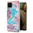 Silicone Candy Rubber Gel Fashionable Pattern Soft Case Cover Y03B for Samsung Galaxy F12 Blue