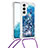 Silicone Candy Rubber Gel Fashionable Pattern Soft Case Cover Y03B for Samsung Galaxy S21 FE 5G Blue