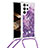 Silicone Candy Rubber Gel Fashionable Pattern Soft Case Cover Y03B for Samsung Galaxy S24 Ultra 5G Purple