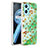 Silicone Candy Rubber Gel Fashionable Pattern Soft Case Cover Y04B for Oppo A96 4G Matcha Green
