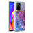 Silicone Candy Rubber Gel Fashionable Pattern Soft Case Cover Y04B for Oppo Reno5 F Purple