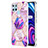 Silicone Candy Rubber Gel Fashionable Pattern Soft Case Cover Y04B for Realme C21Y Clove Purple