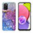 Silicone Candy Rubber Gel Fashionable Pattern Soft Case Cover Y04B for Samsung Galaxy A02s Purple