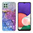 Silicone Candy Rubber Gel Fashionable Pattern Soft Case Cover Y04B for Samsung Galaxy A22 5G Purple