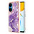 Silicone Candy Rubber Gel Fashionable Pattern Soft Case Cover Y05B for Huawei Honor X7 Purple