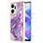 Silicone Candy Rubber Gel Fashionable Pattern Soft Case Cover Y05B for Huawei Honor X7a Purple