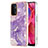 Silicone Candy Rubber Gel Fashionable Pattern Soft Case Cover Y05B for Oppo A54 5G Purple