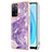 Silicone Candy Rubber Gel Fashionable Pattern Soft Case Cover Y05B for Oppo A55 5G Purple