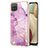 Silicone Candy Rubber Gel Fashionable Pattern Soft Case Cover Y05B for Samsung Galaxy A12 Nacho Clove Purple