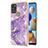 Silicone Candy Rubber Gel Fashionable Pattern Soft Case Cover Y05B for Samsung Galaxy A21s Purple