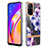 Silicone Candy Rubber Gel Fashionable Pattern Soft Case Cover Y06B for Oppo A94 5G Purple