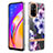 Silicone Candy Rubber Gel Fashionable Pattern Soft Case Cover Y06B for Oppo A95 5G Purple