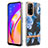 Silicone Candy Rubber Gel Fashionable Pattern Soft Case Cover Y06B for Oppo Reno5 Z 5G Blue