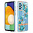 Silicone Candy Rubber Gel Fashionable Pattern Soft Case Cover Y06B for Samsung Galaxy A52 4G Cyan