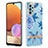 Silicone Candy Rubber Gel Fashionable Pattern Soft Case Cover Y06B for Samsung Galaxy M32 5G Blue