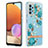 Silicone Candy Rubber Gel Fashionable Pattern Soft Case Cover Y06B for Samsung Galaxy M32 5G Cyan