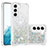 Silicone Candy Rubber Gel Fashionable Pattern Soft Case Cover Y06B for Samsung Galaxy S21 FE 5G Silver
