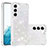 Silicone Candy Rubber Gel Fashionable Pattern Soft Case Cover Y06B for Samsung Galaxy S21 FE 5G White