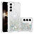 Silicone Candy Rubber Gel Fashionable Pattern Soft Case Cover Y06B for Samsung Galaxy S24 5G Silver