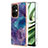 Silicone Candy Rubber Gel Fashionable Pattern Soft Case Cover Y07B for Oppo K11x 5G Purple