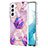 Silicone Candy Rubber Gel Fashionable Pattern Soft Case Cover Y08B for Samsung Galaxy S22 5G Clove Purple