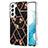 Silicone Candy Rubber Gel Fashionable Pattern Soft Case Cover Y09B for Samsung Galaxy S21 FE 5G Black