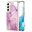 Silicone Candy Rubber Gel Fashionable Pattern Soft Case Cover Y11B for Samsung Galaxy S22 5G Clove Purple