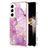 Silicone Candy Rubber Gel Fashionable Pattern Soft Case Cover Y11B for Samsung Galaxy S24 5G Clove Purple
