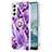 Silicone Candy Rubber Gel Fashionable Pattern Soft Case Cover Y13B for Samsung Galaxy S21 FE 5G Purple