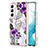 Silicone Candy Rubber Gel Fashionable Pattern Soft Case Cover Y15B for Samsung Galaxy S21 FE 5G Purple