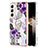 Silicone Candy Rubber Gel Fashionable Pattern Soft Case Cover Y15B for Samsung Galaxy S24 5G Purple