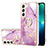 Silicone Candy Rubber Gel Fashionable Pattern Soft Case Cover Y16B for Samsung Galaxy S21 FE 5G Clove Purple