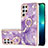 Silicone Candy Rubber Gel Fashionable Pattern Soft Case Cover Y16B for Samsung Galaxy S21 Ultra 5G Purple