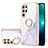 Silicone Candy Rubber Gel Fashionable Pattern Soft Case Cover Y16B for Samsung Galaxy S21 Ultra 5G White