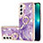 Silicone Candy Rubber Gel Fashionable Pattern Soft Case Cover Y16B for Samsung Galaxy S23 5G Purple