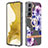 Silicone Candy Rubber Gel Fashionable Pattern Soft Case Cover Y17B for Samsung Galaxy S21 5G Purple