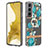 Silicone Candy Rubber Gel Fashionable Pattern Soft Case Cover Y17B for Samsung Galaxy S22 5G Cyan