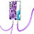 Silicone Candy Rubber Gel Fashionable Pattern Soft Case Cover Y18B for Samsung Galaxy S21 FE 5G Purple